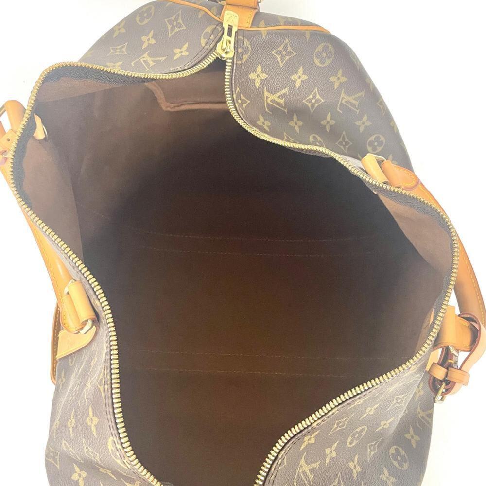 LOUIS VUITTON Brown Monogram Leather Keepall 50 Boston Bag - Picture 7 of 8